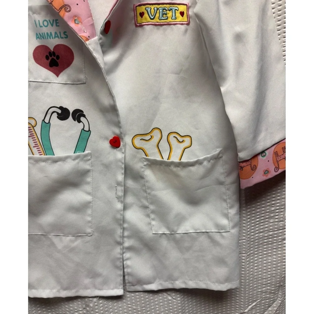 Dress Up America Veterinarian Cosplay For Girls - Vet Lab Coat Sz Med 8-10